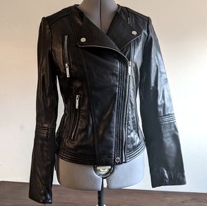 MICHAEL KORS Leather moto jacket
